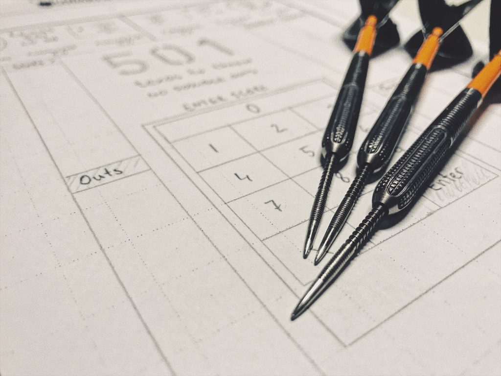 501, 301 darts application sketch