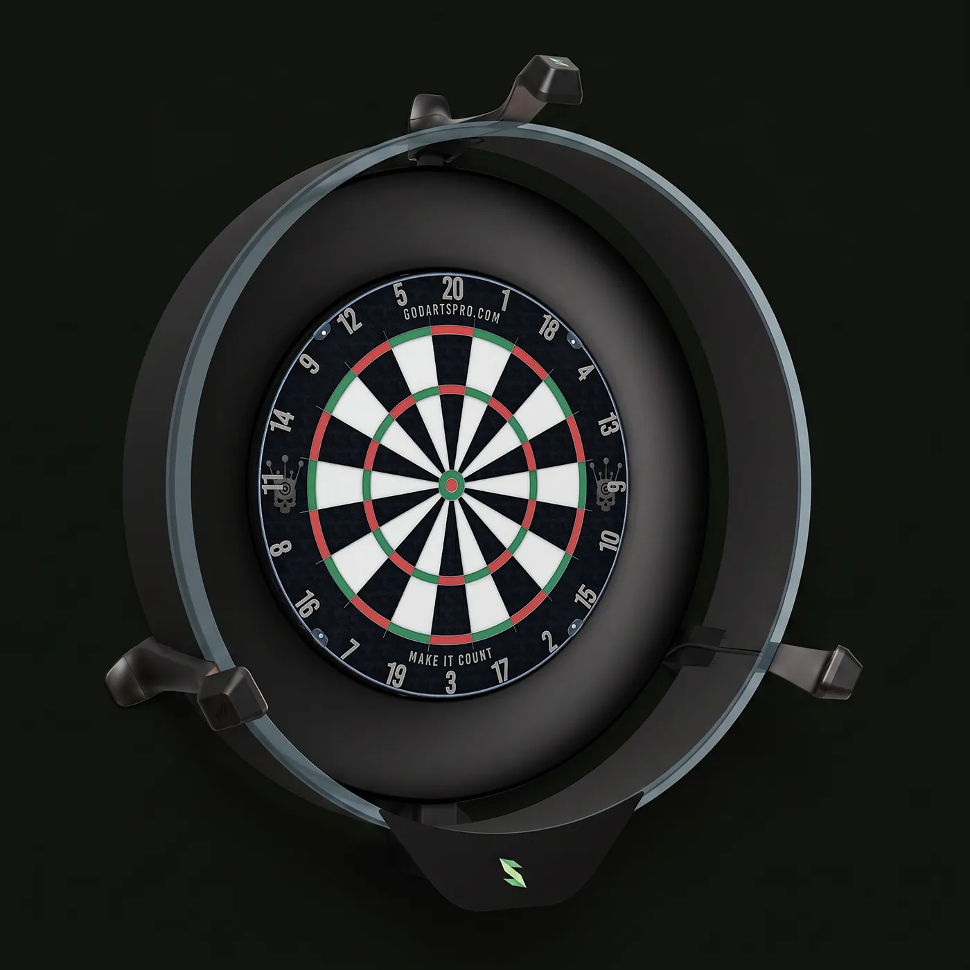 Scolia Home 2 automatic dart-scoring board connected to GoDartsPro