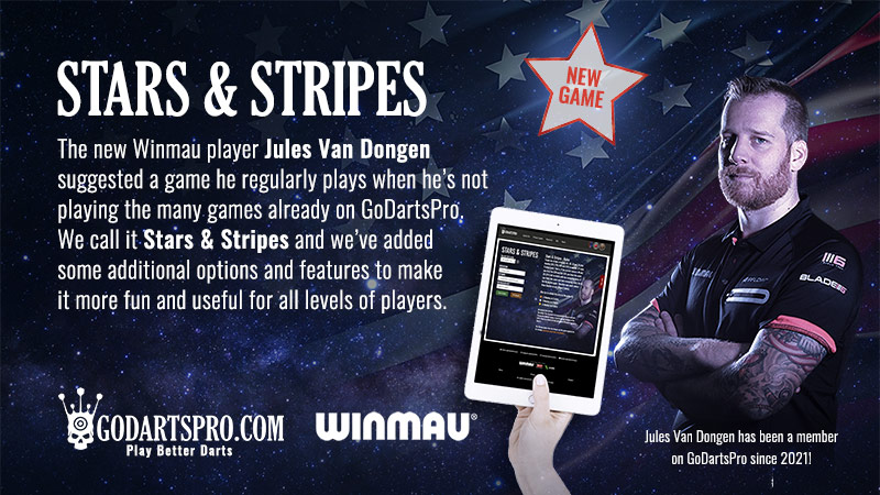 Jules Van Dongen darts training game: Stars & Stripes