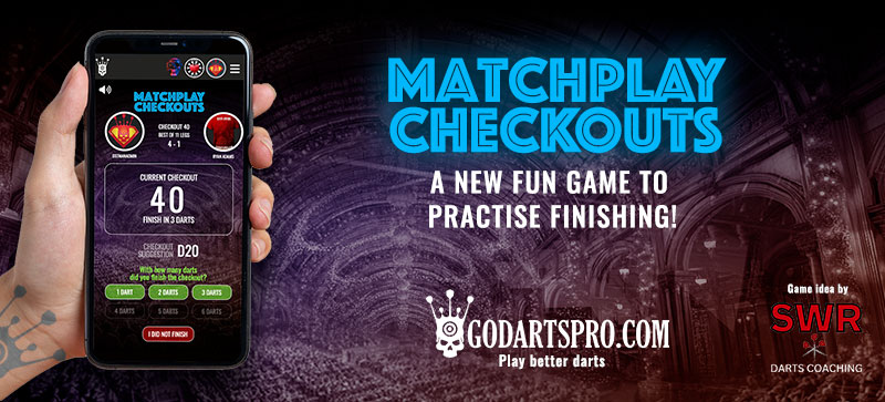 Practise darts with the Matchplay Checkouts game
